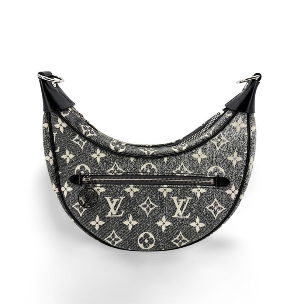 Louis Vuitton Loop Monogram Denim Black Denim_Jeans Handbag